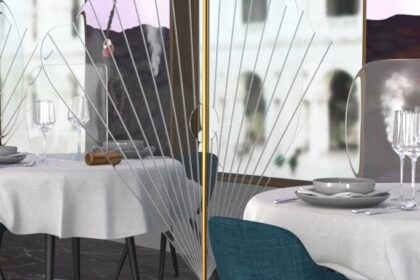 Divisori di design per la riapertura di locali e uffici