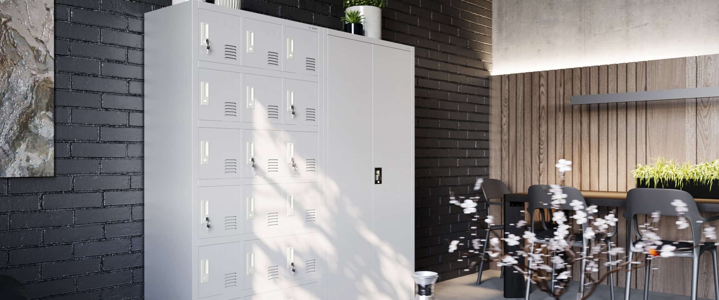 Mobili in metallo nell'architettura degli interni industriali e degli uffici